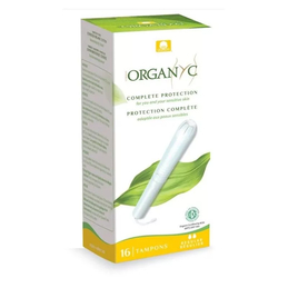 Tampony z biobavlny s aplikátorem "Regular" Organyc - 16 ks