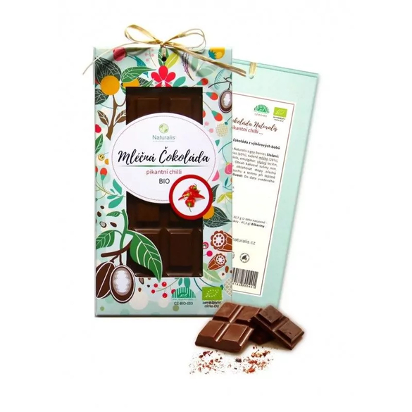 BIO Mléčná Čokoláda Naturalis s chilli - 80g BIO Mléčná Čokoláda Naturalis s chilli - 80g