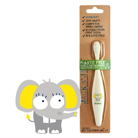 Dětský zubní kartáček v designu slona Jack n' Jill