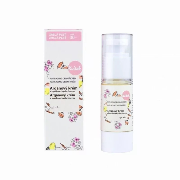 Denní arganový krém s kyselinou hyaluronovou Kvitok - 30 ml Denní arganový krém s kyselinou hyaluronovou Kvitok - 30 ml