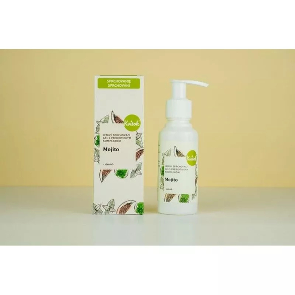 Sprchový gel s prebiotickým komplexem máta a limeta "Mojito" Kvitok - 100 ml Sprchový gel s prebiotickým komplexem máta a limeta "Mojito" Kvitok - 100 ml