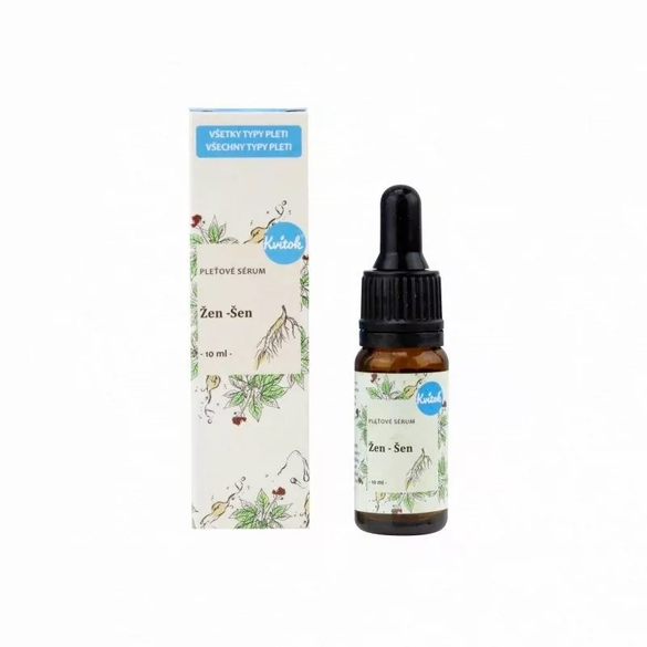 Pleťové sérum s antioxidačními účinky "Ženšen" Kvitok - 10 ml Pleťové sérum s antioxidačními účinky "Ženšen" Kvitok - 10 ml