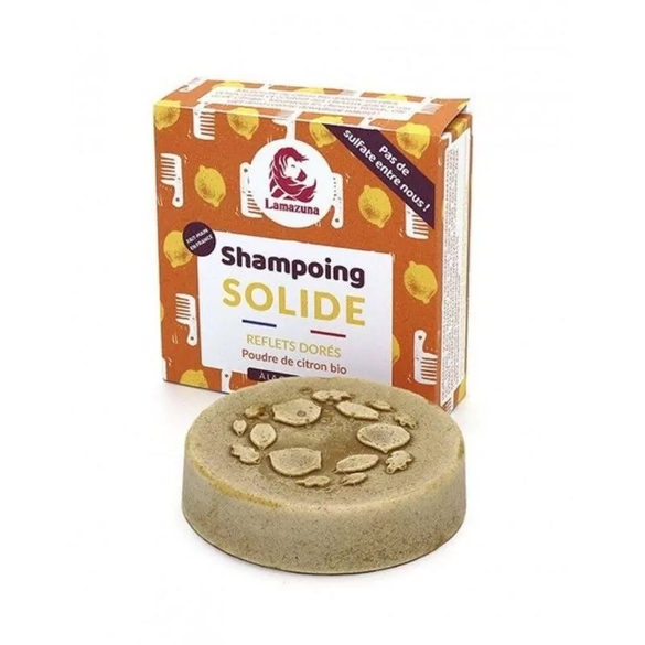 Tuhý šampon pro blond a světlé vlasy s citronem Lamazuna - 70 g Tuhý šampon pro blond a světlé vlasy s citronem Lamazuna - 70 g