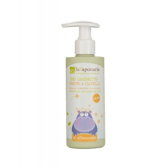 Jemný tělový a vlasový mycí gel pro děti BIO laSaponaria - 190 ml