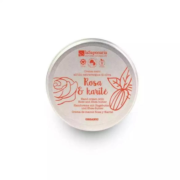 Krém na ruce s damašskou růží BIO laSaponaria - 60 ml Krém na ruce s damašskou růží BIO laSaponaria - 60 ml