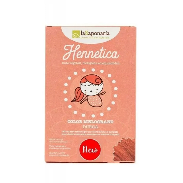 Přírodní barva na vlasy (barva granátové jablko) "Durga" laSaponaria - 100 g Přírodní barva na vlasy (barva granátové jablko) "Durga" laSaponaria - 100 g