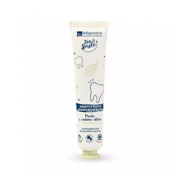 Bělicí zubní pasta WonderWhite s mátou a aktivním uhlím BIO laSaponaria - 75 ml Bělicí zubní pasta WonderWhite s mátou a aktivním uhlím BIO laSaponaria - 75 ml
