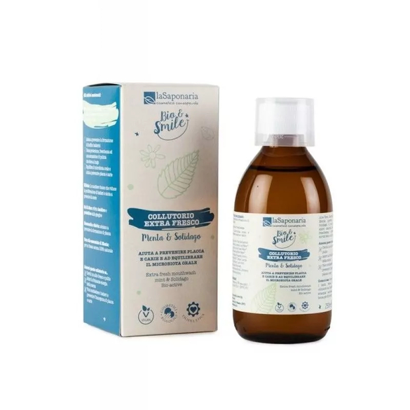 Extra svěží ústní voda s mátou a zlatobýlem BIO laSaponaria - 250 ml Extra svěží ústní voda s mátou a zlatobýlem BIO laSaponaria - 250 ml