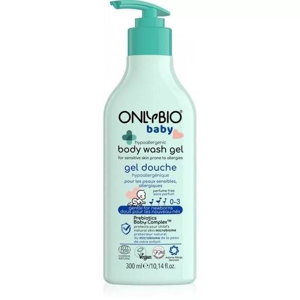 Hypoalergenní mycí gel pro miminka vhodný i pro alergiky OnlyBio - 300 ml Hypoalergenní mycí gel pro miminka vhodný i pro alergiky OnlyBio - 300 ml