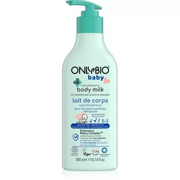 Hypoalergenní tělové mléko pro miminka OnlyBio - 300 ml Hypoalergenní tělové mléko pro miminka OnlyBio - 300 ml