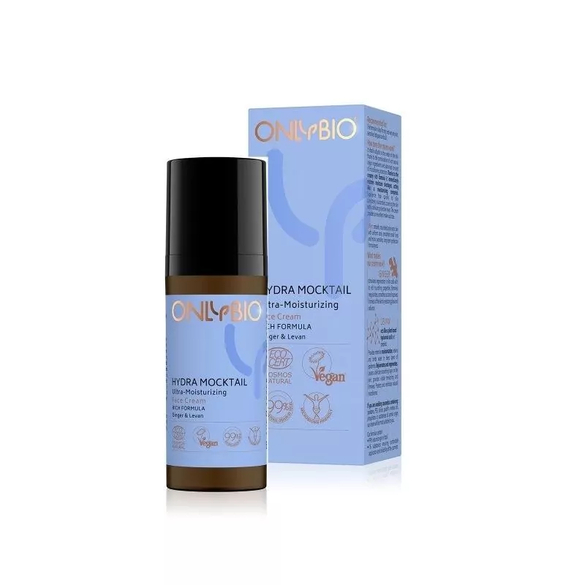 Ultrahydratační pleťový krém se zázvorem "Hydra Mocktail" OnlyBio - 50 ml Ultrahydratační pleťový krém se zázvorem "Hydra Mocktail" OnlyBio - 50 ml