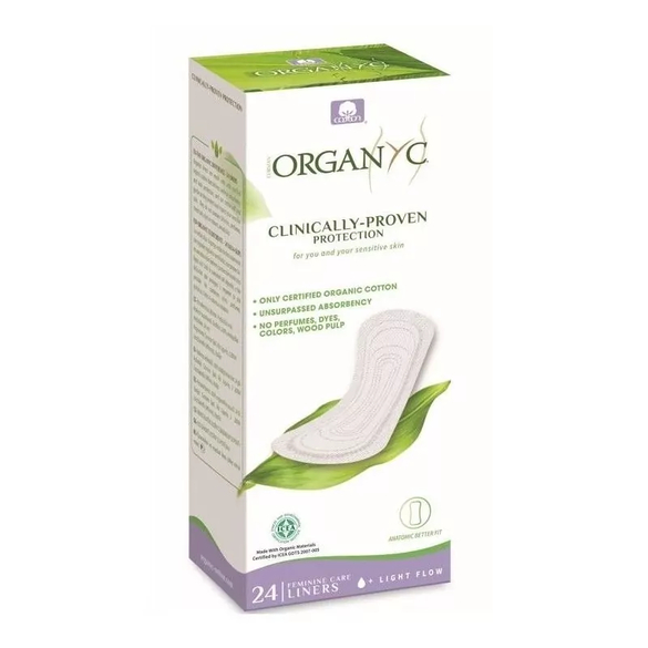 Slipové vložky z biobavlny "Light Plus" Organyc - 24 ks Slipové vložky z biobavlny "Light Plus" Organyc - 24 ks