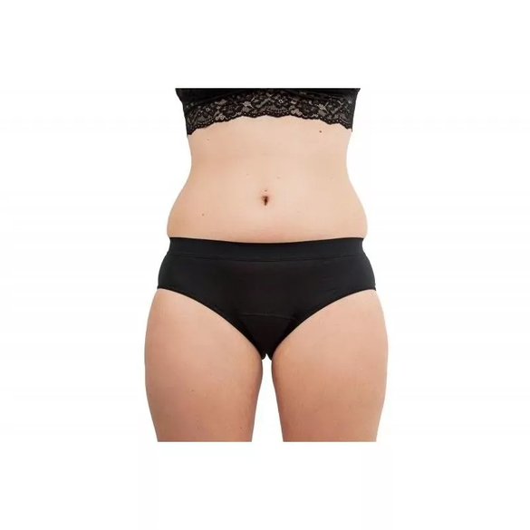 Menstruační kalhotky střední a slabá menstruace (L) černé "Bikiny" Pinke Welle Menstruační kalhotky střední a slabá menstruace (L) černé "Bikiny" Pinke Welle