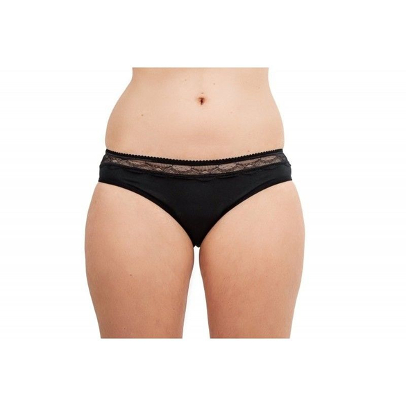 Menstruační kalhotky střední a slabá menstruace (XL) černé "Malé" Pinke Welle