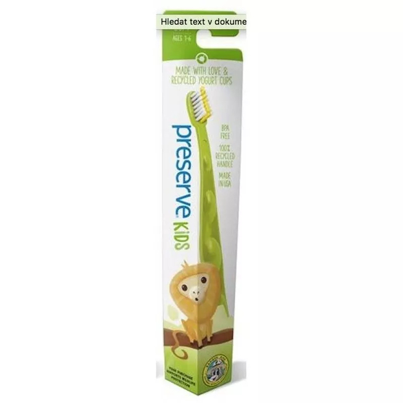 Zubní kartáček tvrdosti soft zelené barvy Preserve Zubní kartáček tvrdosti soft zelené barvy Preserve