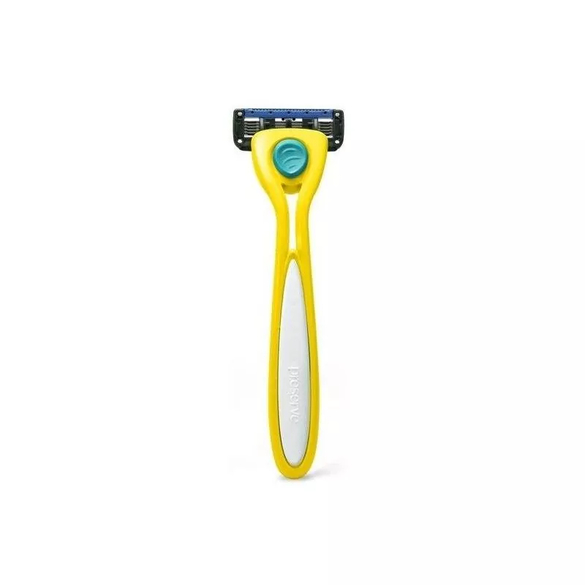 Holicí strojek heřmánkově žluté barvy vč. 1 hlavice "Shave 5" Preserve Holicí strojek heřmánkově žluté barvy vč. 1 hlavice "Shave 5" Preserve