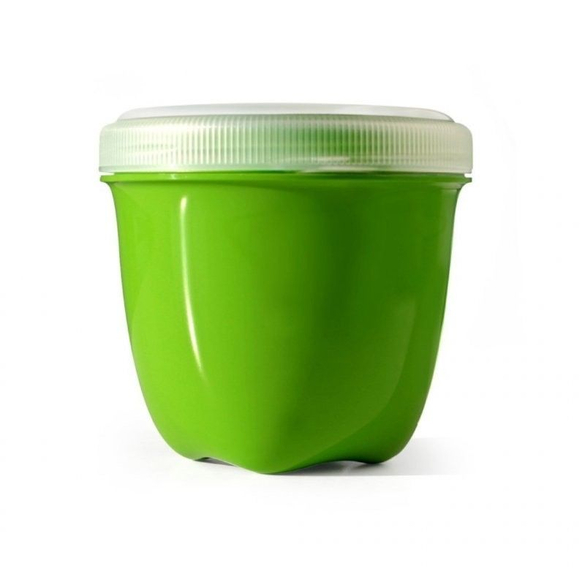 Svačinový box z recyklovaného plastu zelené barvy Preserve - 240 ml