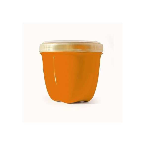Svačinový box z recyklovaného plastu oranžové barvy Preserve - 240 ml
