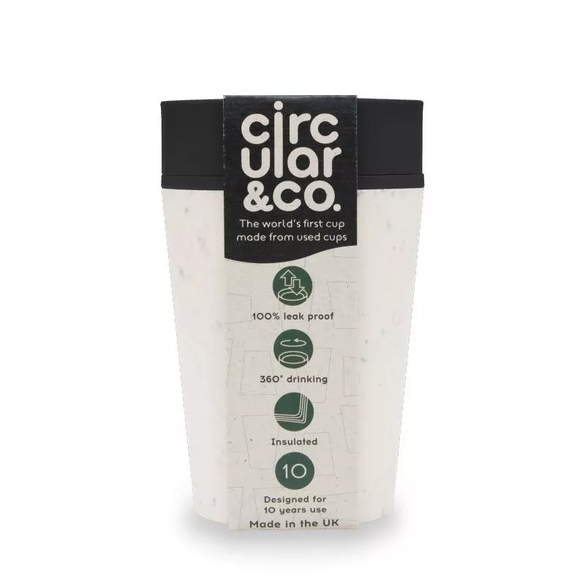 Hrnek z recykl. materiálů krémově - černé barvy Circular Cup - 227 ml Hrnek z recykl. materiálů krémově - černé barvy Circular Cup - 227 ml