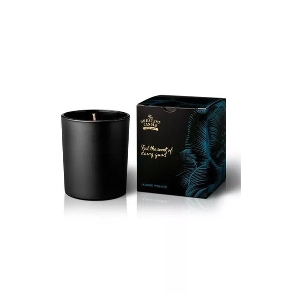 Vonná svíčka v černém skle s aroma jasmínu The Greatest Candle - 170 g Vonná svíčka v černém skle s aroma jasmínu The Greatest Candle - 170 g