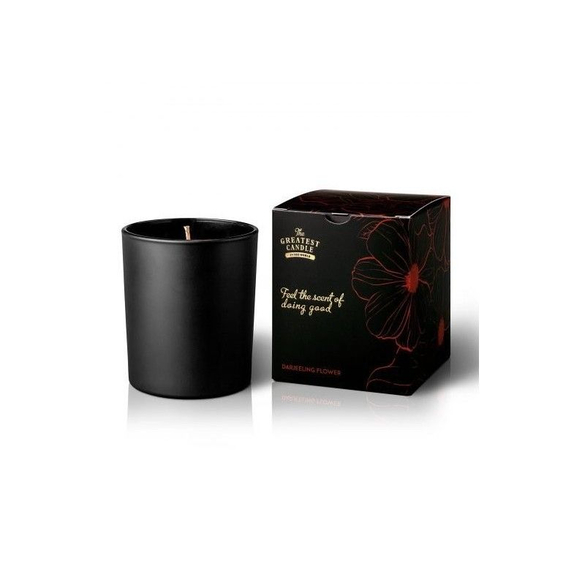 Vonná svíčka v černém skle vůně květu darjeelingu The Greatest Candle - 170 g