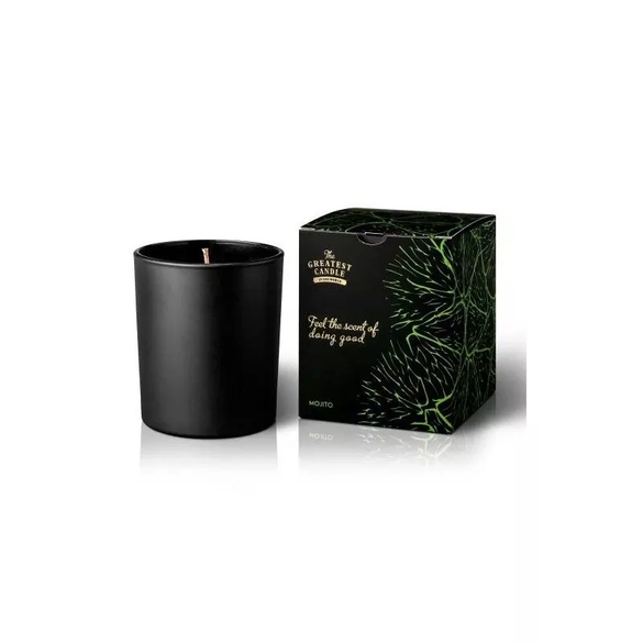 Vonná svíčka v černém skle s aroma mojito The Greatest Candle - 170 g Vonná svíčka v černém skle s aroma mojito The Greatest Candle - 170 g