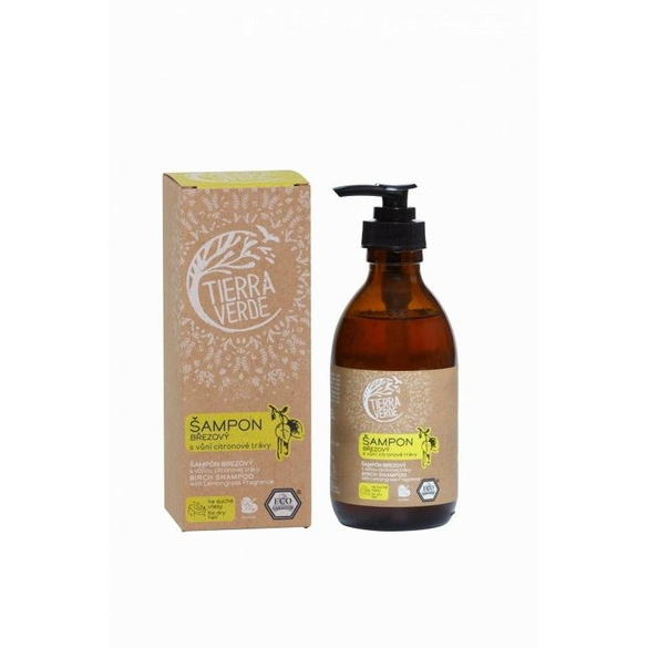 Březový šampon na suché vlasy s citrónovou trávou Tierra Verde - 230 ml