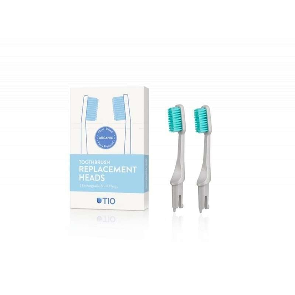 Náhradní hlavice k zubnímu kartáčku tvrdosti ultra soft šedý TIO - 2 ks