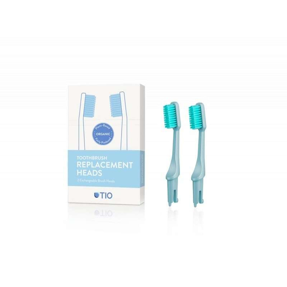 Náhradní hlavice k zubnímu kartáčku tvrdosti medium modrá TIO - 2 ks