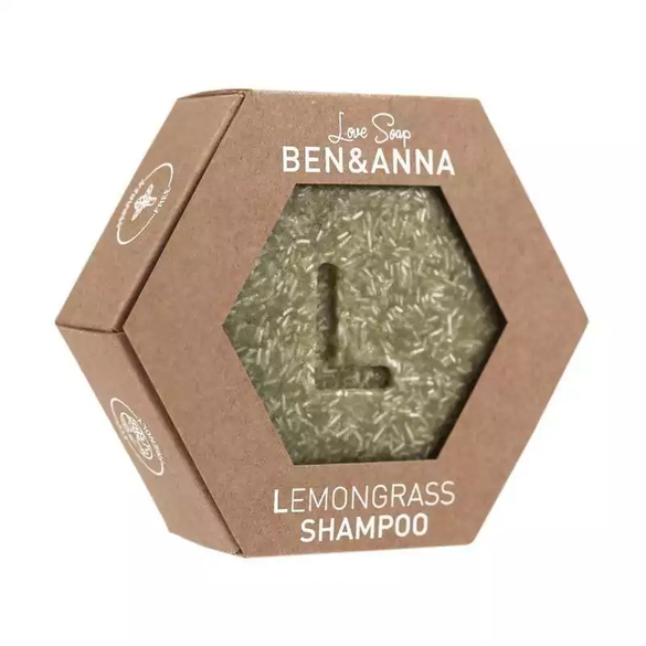 Tuhý šampon pro suché a namáhané vlasy citronová tráva Ben & Anna - 60 g Tuhý šampon pro suché a namáhané vlasy citronová tráva Ben & Anna - 60 g