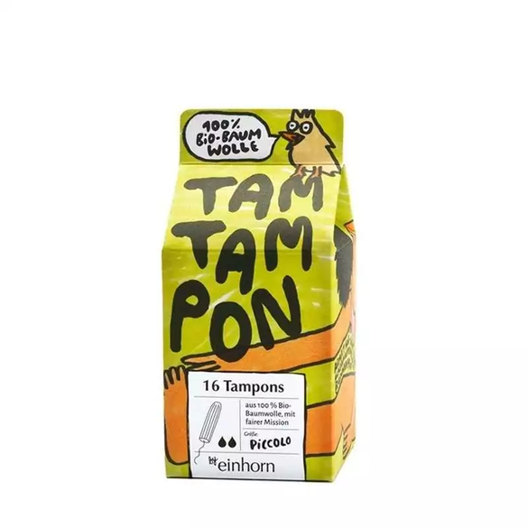 Tampony TamTampon Piccolo z hypoalergenní z bio bavlny Einhorn - 16 ks Tampony TamTampon Piccolo z hypoalergenní z bio bavlny Einhorn - 16 ks