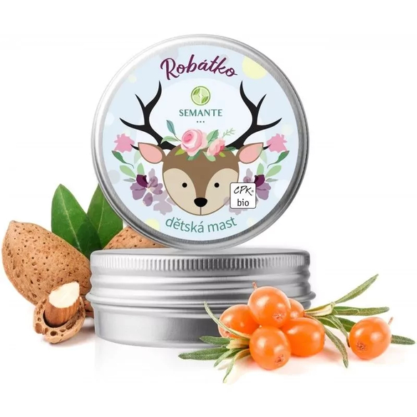 Dětská zklidňující mast s rakytníkem "Robátko" BIO - 50 ml Dětská zklidňující mast s rakytníkem "Robátko" BIO - 50 ml