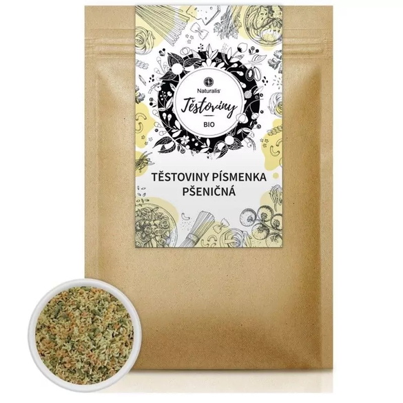 Těstoviny písmenka pšeničná Naturalis BIO - 250 g Těstoviny písmenka pšeničná Naturalis BIO - 250 g