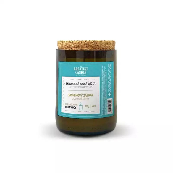 Svíčka v lahvi od vína jasmínový zázrak The Greatest Candle - 170 g Svíčka v lahvi od vína jasmínový zázrak The Greatest Candle - 170 g