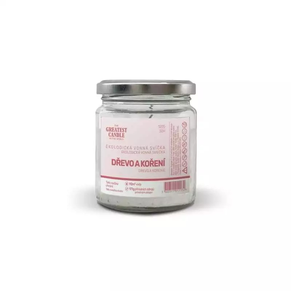 Zero-waste svíčka ve skle dřevo a koření The Greatest Candle - 120 g Zero-waste svíčka ve skle dřevo a koření The Greatest Candle - 120 g