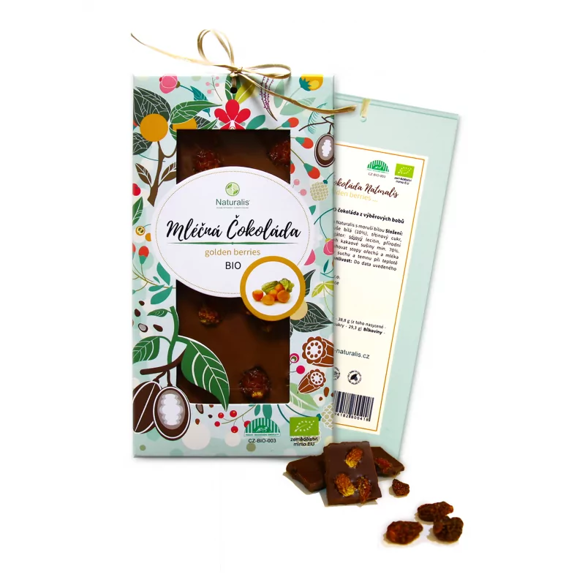 BIO Čokoláda Naturalis s golden berries mléčná - 80g BIO Čokoláda Naturalis s golden berries mléčná - 80g