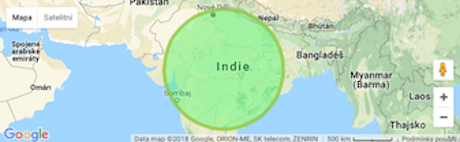 Mapa Indie