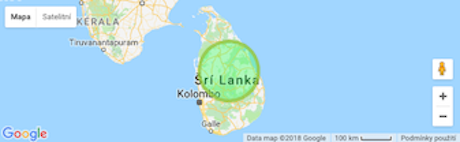 Mapa Srí Lanky