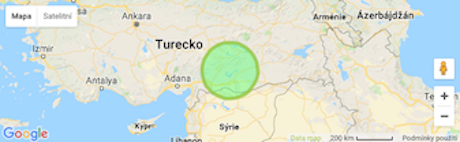 Mapa Turecka