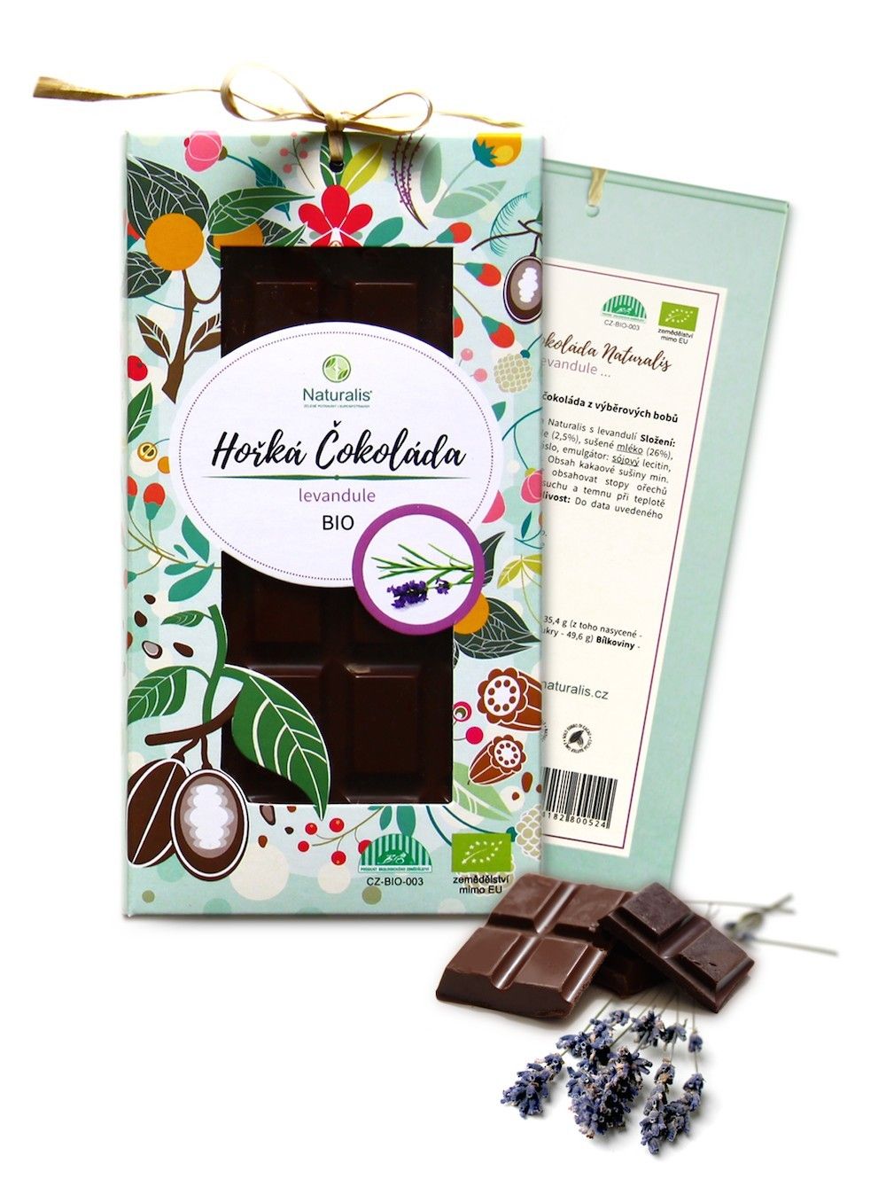 Čokoláda Naturalis s levandulí hořká BIO - 80g