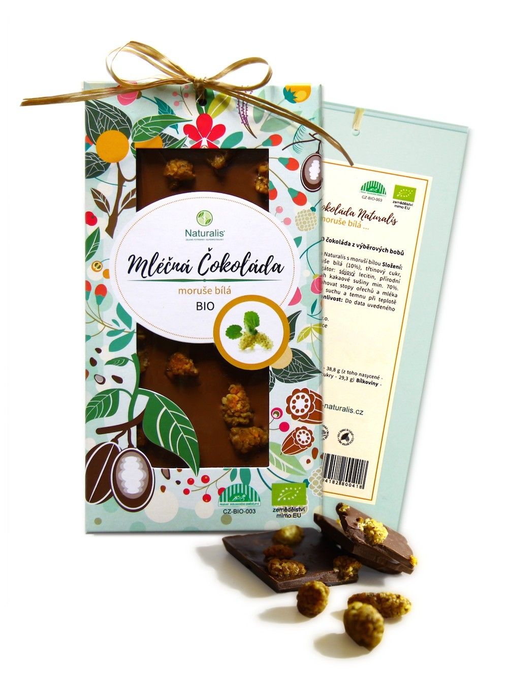 Levně Čokoláda Naturalis s moruší bílou mléčná BIO - 80g