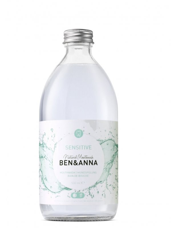 Levně Ústní voda pro citlivé zuby sensitive Ben & Anna - 500 ml