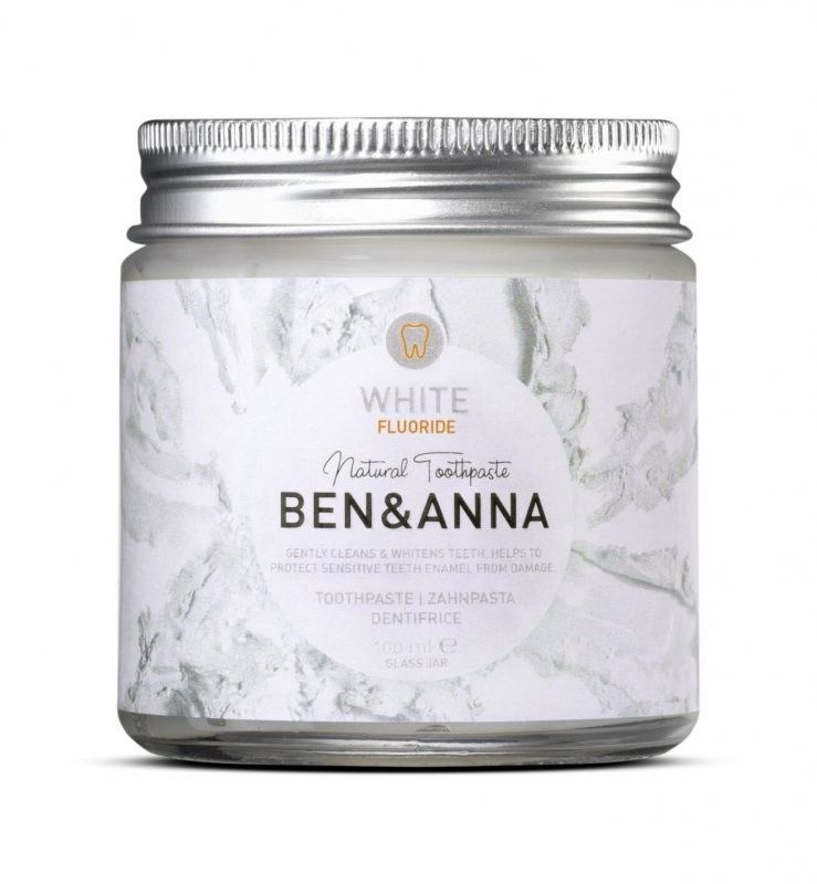 Levně Bělicí zubní pasta s fluorem Ben & Anna - 100 ml