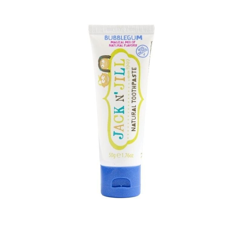 Levně Dětská zubní pasta bez fluoru žvýkačkové aroma BIO Jack n' Jill - 50 g