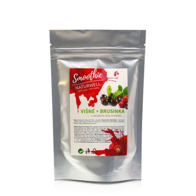 Levně Smoothie Naturwell Višně a Brusinka - 100g