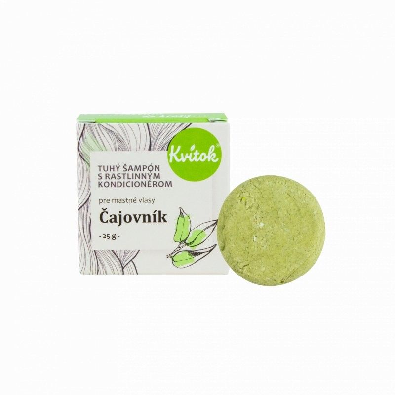 Levně Tuhý šampon s kondicionérem (Čajovník) Kvitok - 25 g