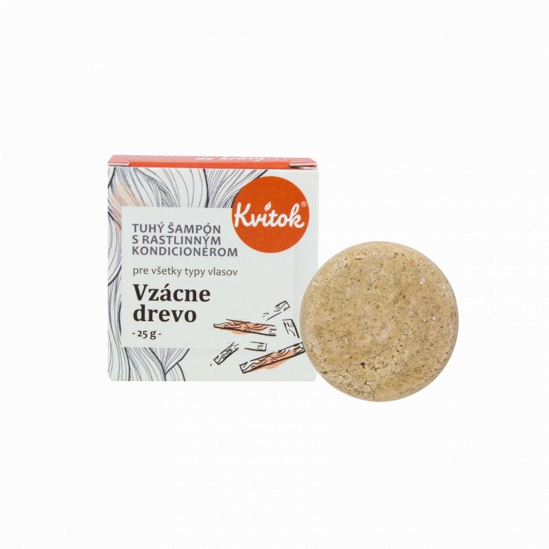 Levně Tuhý šampon s kondicionérem (Vzácné dřevo) Kvitok - 25 g