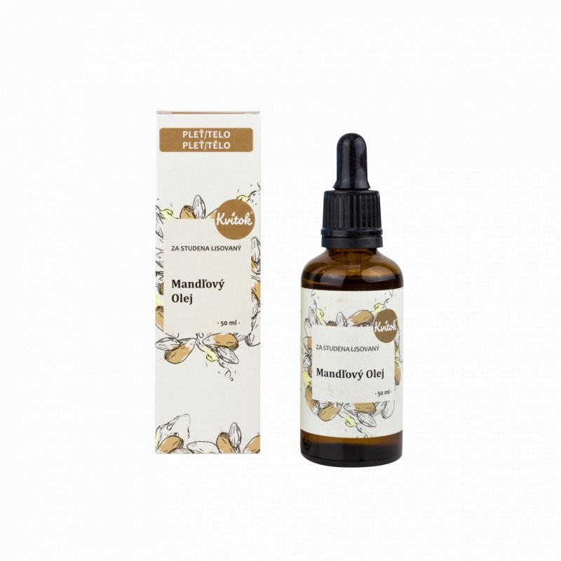 Levně Mandlový olej za studena lisovaný Kvitok - 50 ml