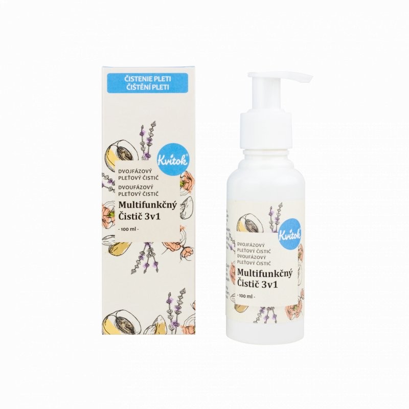 Levně Dvoufázový multifunkční čistič 3v1 odstraňující make-up Kvitok - 100 ml