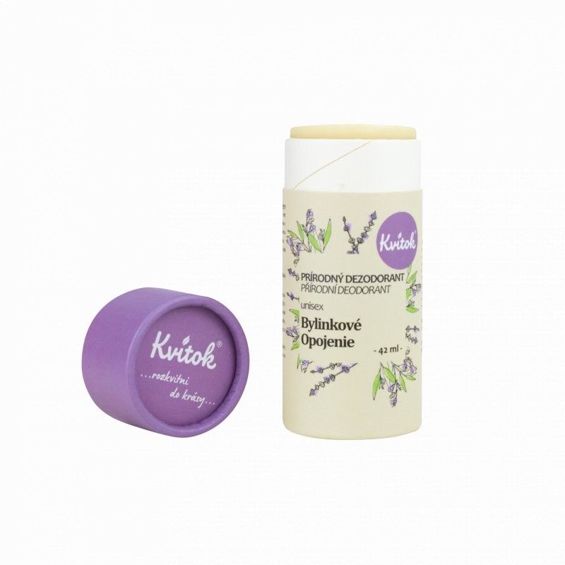 Levně Tuhý deodorant účinný až 24 hodin (Bylinkové opojení) Kvitok - 42 ml